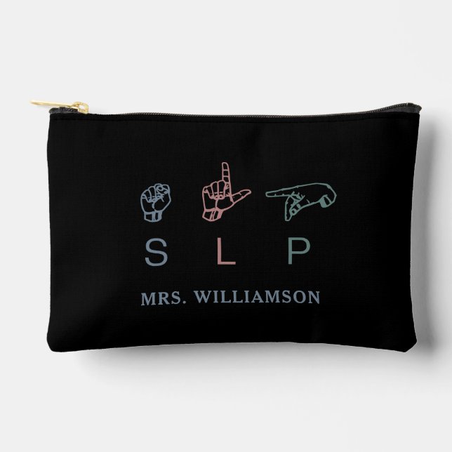 Personalised SLP Speech Pathologist Appreciation Accessory Pouch (Front)
