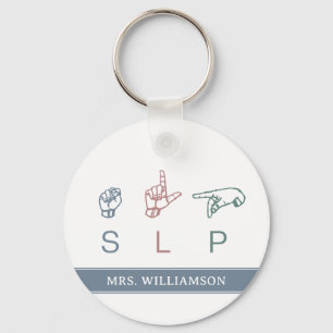 Personalised SLP Speech Pathologist Appreciation Key Ring