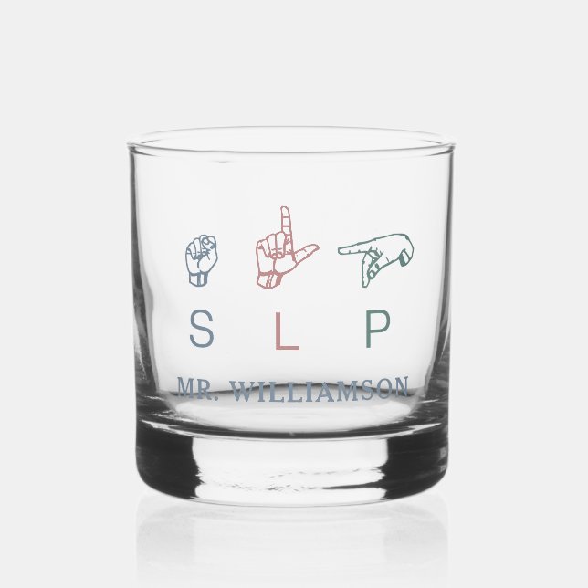 Personalised SLP Speech Pathologist Appreciation Whiskey Glass (Front)
