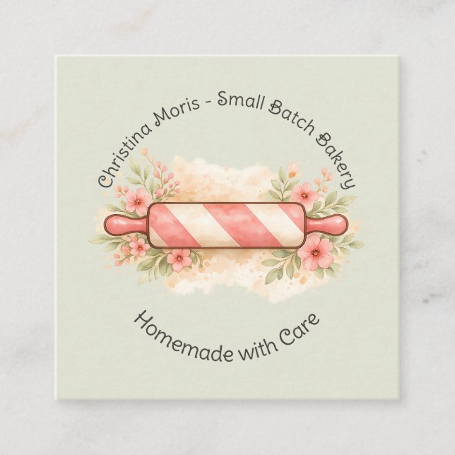 Personalised Small Batch Bakery Gift Tag (Front)