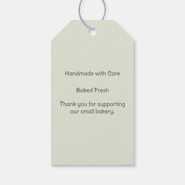 Personalised Small Batch Bakery Gift Tag (Back)