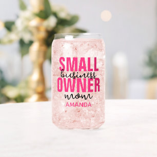 Personalised Small Business Owner Mum Mother's Day Can Glass
