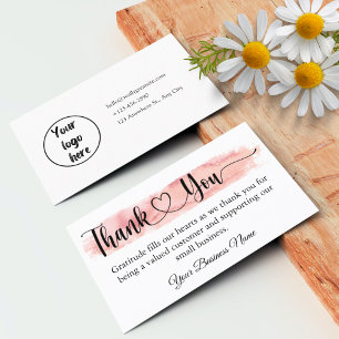 Personalised Small Business Thank You Card
