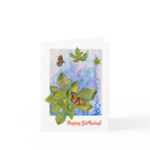 Personalised Small Greeting Card with Butterflies