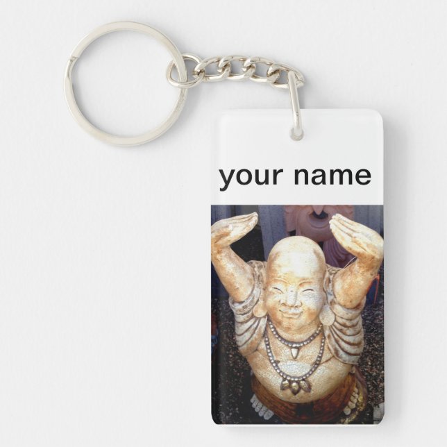 personalised smiling buddha keychain (Front)