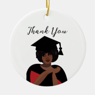 Personalised Smiling Woman Graduation Ceramic Ornament