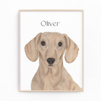 Personalised Smooth Red Dachshund Beverage Coaster