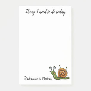 Personalised Snail To Do Post-it Notes
