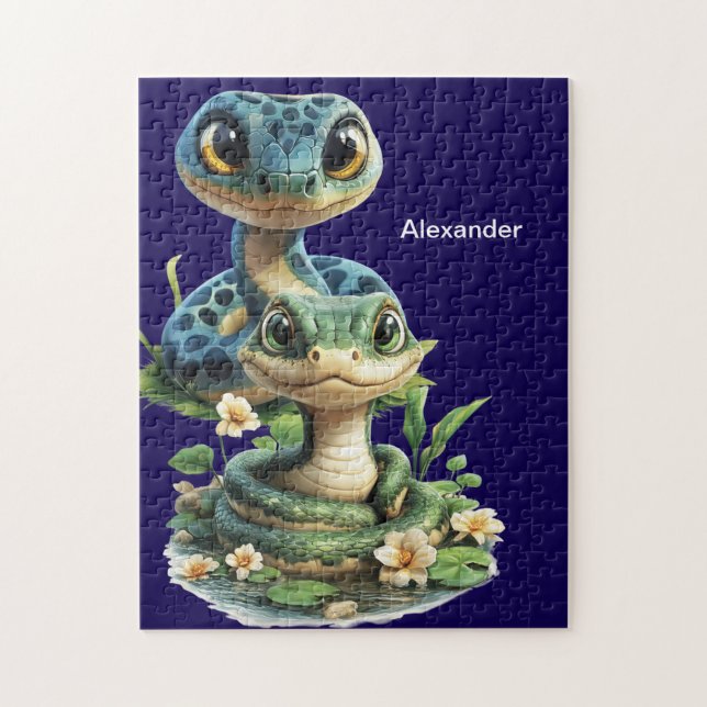 Personalised Snake  Jigsaw Puzzle (Vertical)