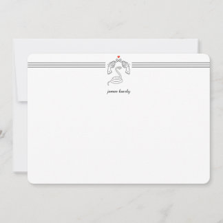 Personalised Snakes N' Guns Stationary Flat Card