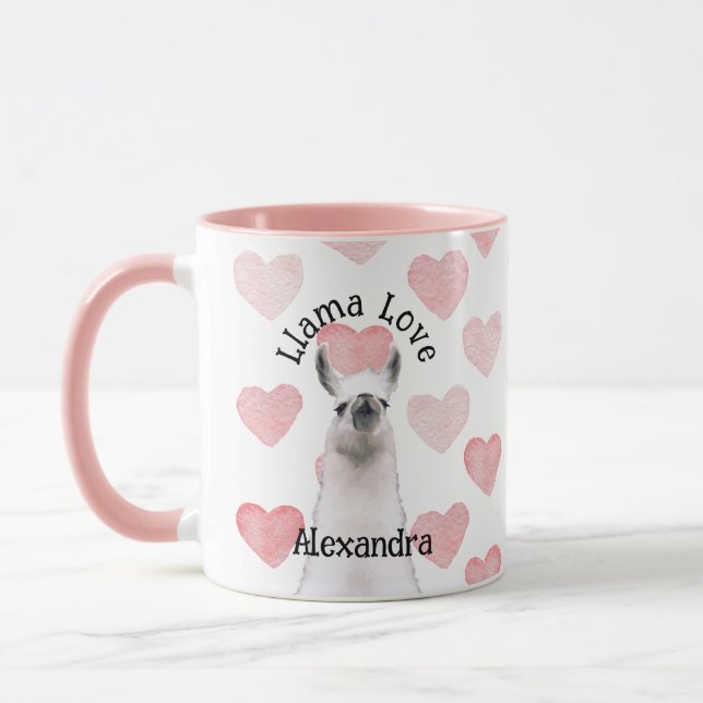 Personalised Snooty Snobby Llama Mug (Left)