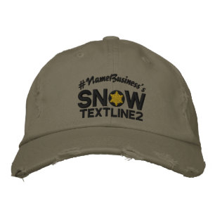 Personalised Snow Embroidery Snowflake Style Embroidered Hat