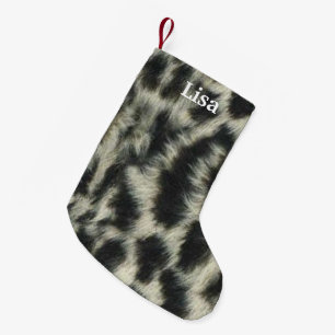 Personalised Snow Leopard Christmas Stocking