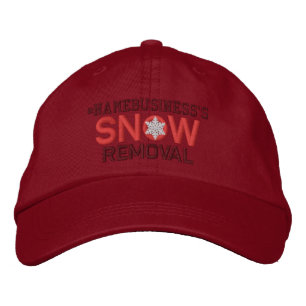 Personalised Snow Removal Lovers Red Embroidered Hat