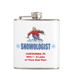 Personalised Snow Skiing Hip Flask