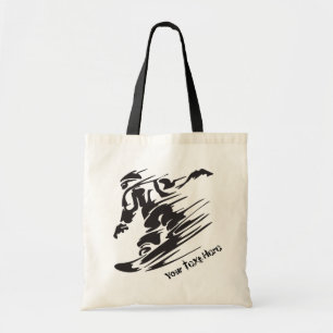 Personalised Snowboarder Snowboarding Mountain Tote Bag