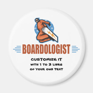 Personalised Snowboarding Magnet