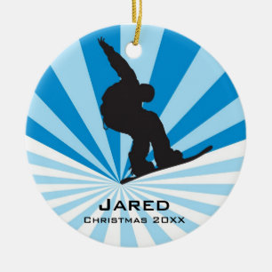Personalised Snowboarding Ornament