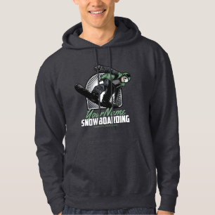 Personalised Snowboarding Snow Boarder Shredding Hoodie