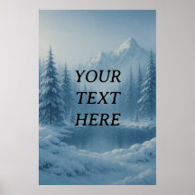 Personalised Snowfall Serenity – Misty Mountains &