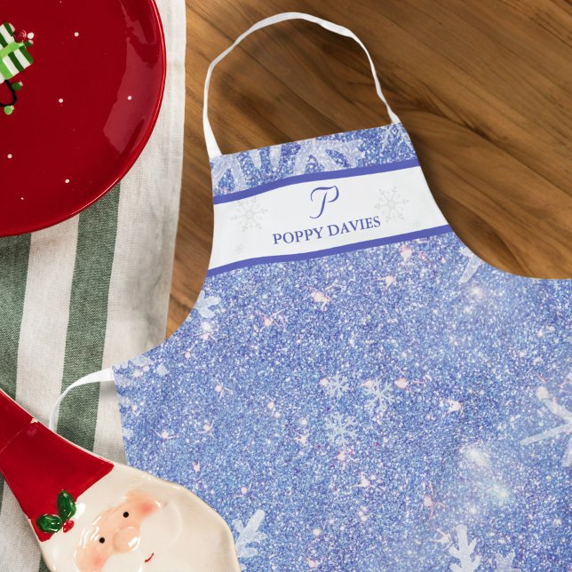 Personalised Snowflake Christmas Apron (Personalized Snowflake Christmas Apron)