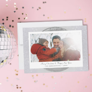Personalised Snowflake Disco Ball Christmas Card