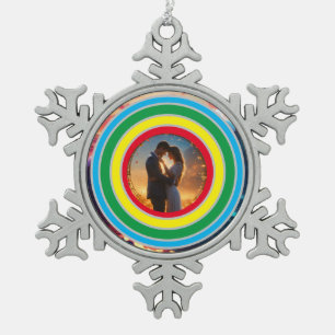 Personalised Snowflake Pewter Christmas Ornament