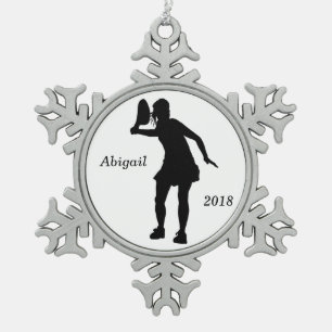 Personalised Snowflake Tennis Christmas Ornament