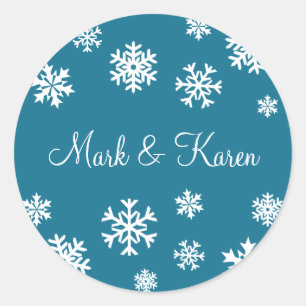 Personalised Snowflakes Envelope Sticker Seal