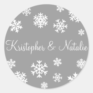 Personalised Snowflakes Envelope Sticker Seal