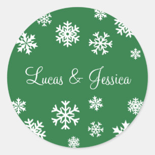 Personalised Snowflakes Envelope Sticker Seal