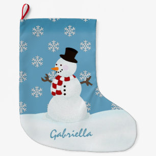 Personalised Snowman Christmas Stocking
