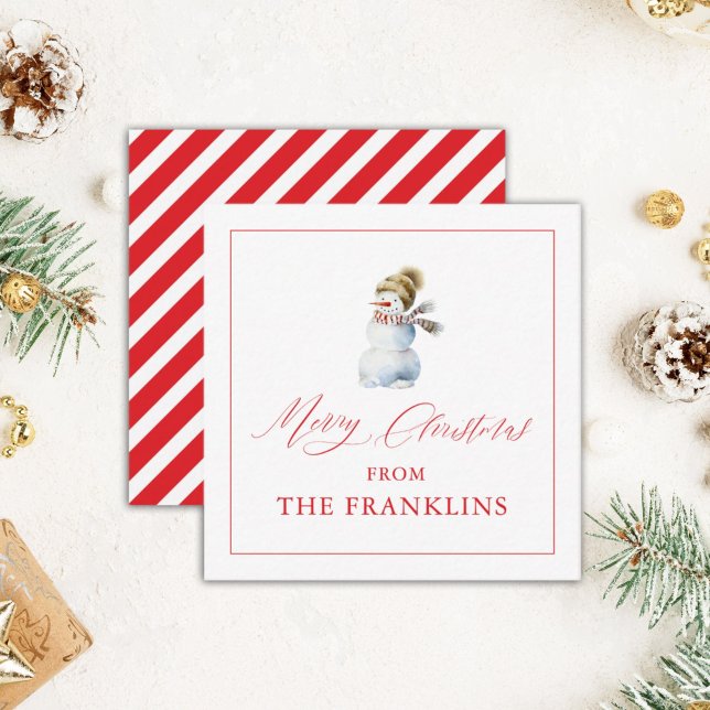 Personalised Snowman Holiday Gift Enclosure Card (Creator Uploaded)
