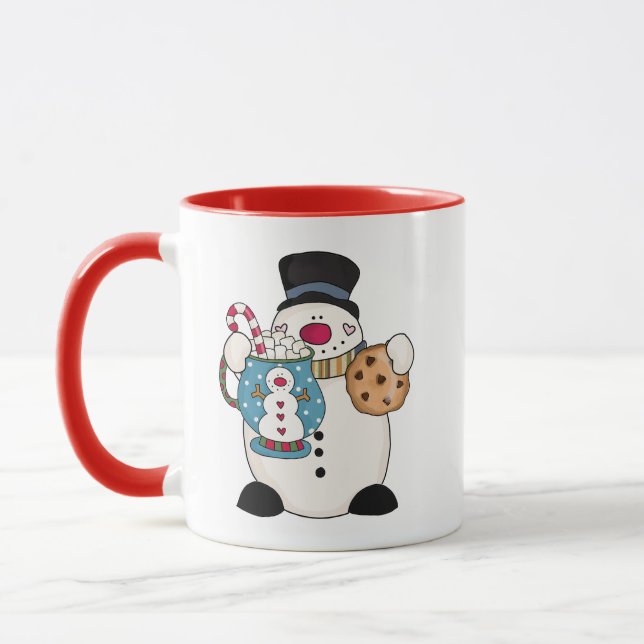 Personalised Snowman Mug (Left)