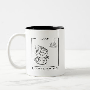 Personalised Snowman Mug – “Frosted & Fabulous”