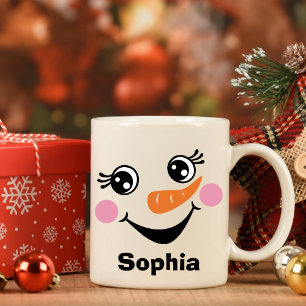 Personalised Snowman Mug with Custom Name