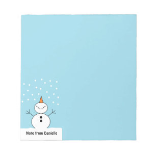 Personalised Snowman Notepad