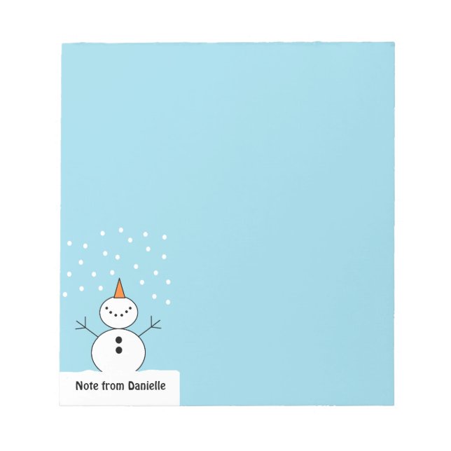 Personalised Snowman Notepad (Front)