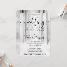 Personalised Snowy Road Winter Wedding