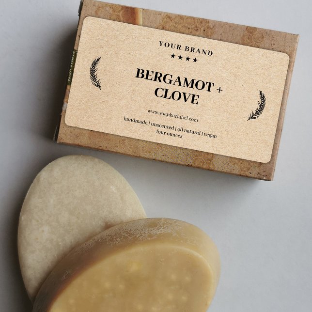 Personalised Soap Label Kraft Background Sticker (Creator Uploaded)