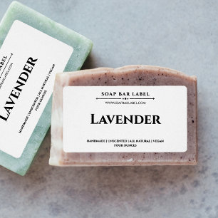 Personalised Soap Label White Background Sticker