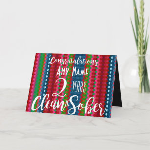 personalised sobriety 12 step recovery custom card