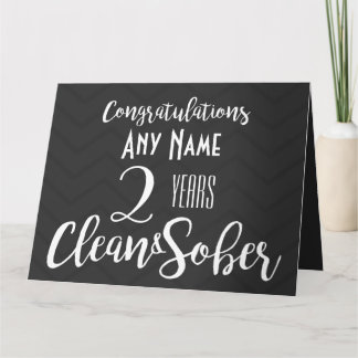 personalised sobriety 12 step recovery custom card