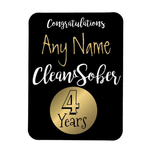 personalised sobriety 12 step recovery custom card magnet (Vertical)