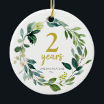 Personalised Sobriety 2 Anniversary Gift Ceramic Ornament<br><div class="desc">Personalised Sobriety 2 Anniversary Gift Ceramic Ornament</div>