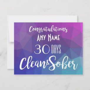 Personalised Sobriety Anniversary Birthday card