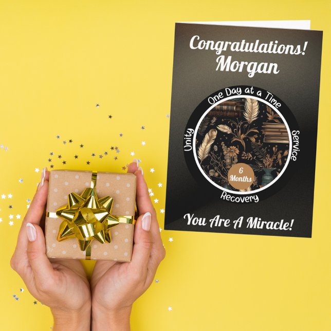 Personalised Sobriety Milestone Card - Book Lover (Creator Uploaded)