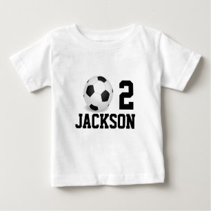 Personalised SOCCER Baby Boy Year Number Baby T-Shirt
