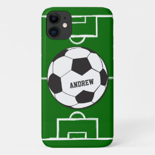 Personalised Soccer Ball and Field iPhone 11 Case