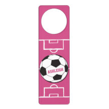 Personalised Soccer Ball and Field Pink
